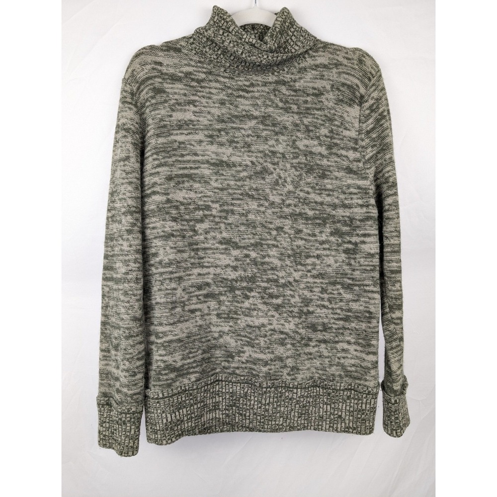 Cashmere Silk Angora Turtleneck Sweater Sz M Olive Cottagecore Minimalist Luxury - Picture 2 of 10